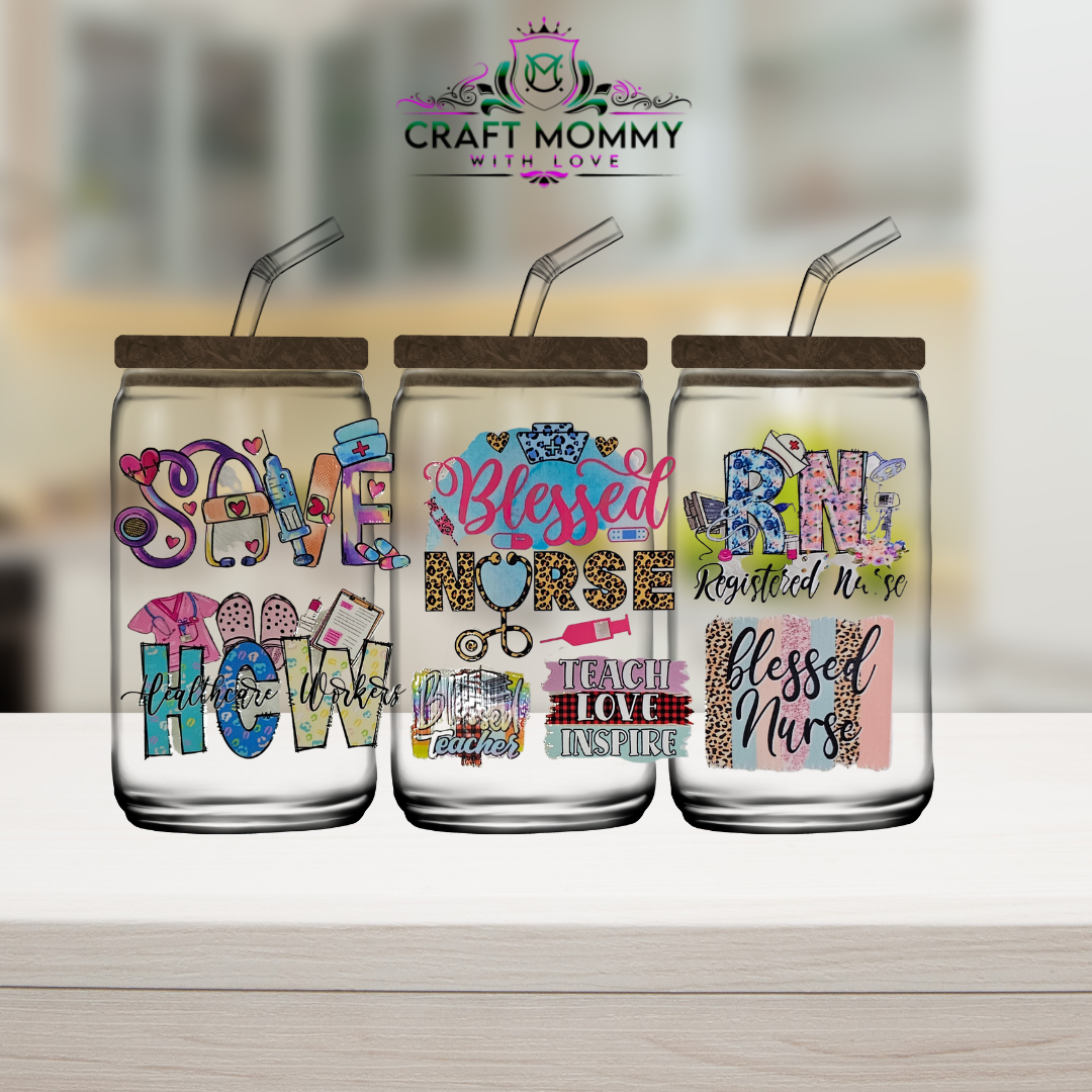 Nurse and Teacher gang wrap - UV DTF wrap