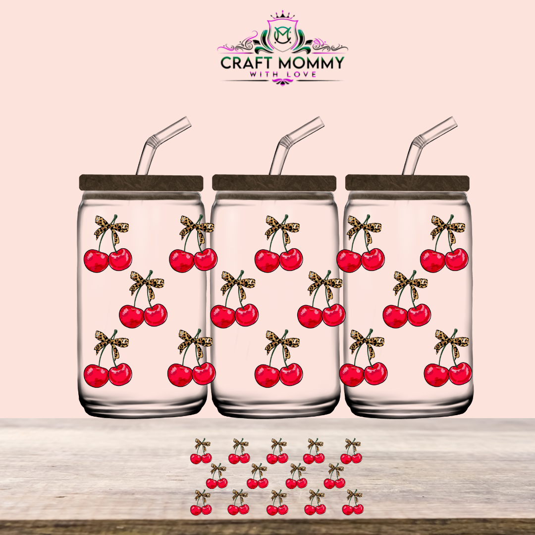 Cherry red - UV DTF Wrap 16 oz