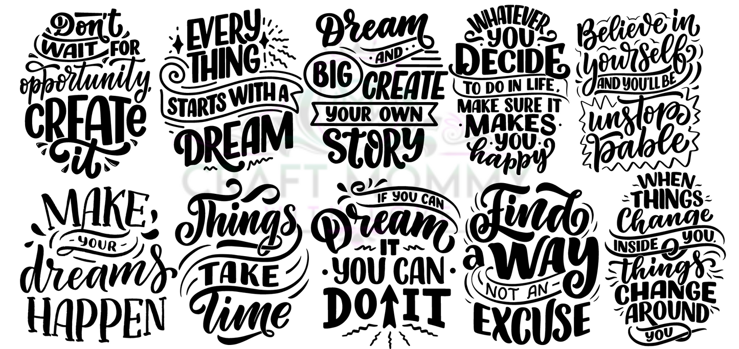 encouragement - UV DTF Wrap 16 oz