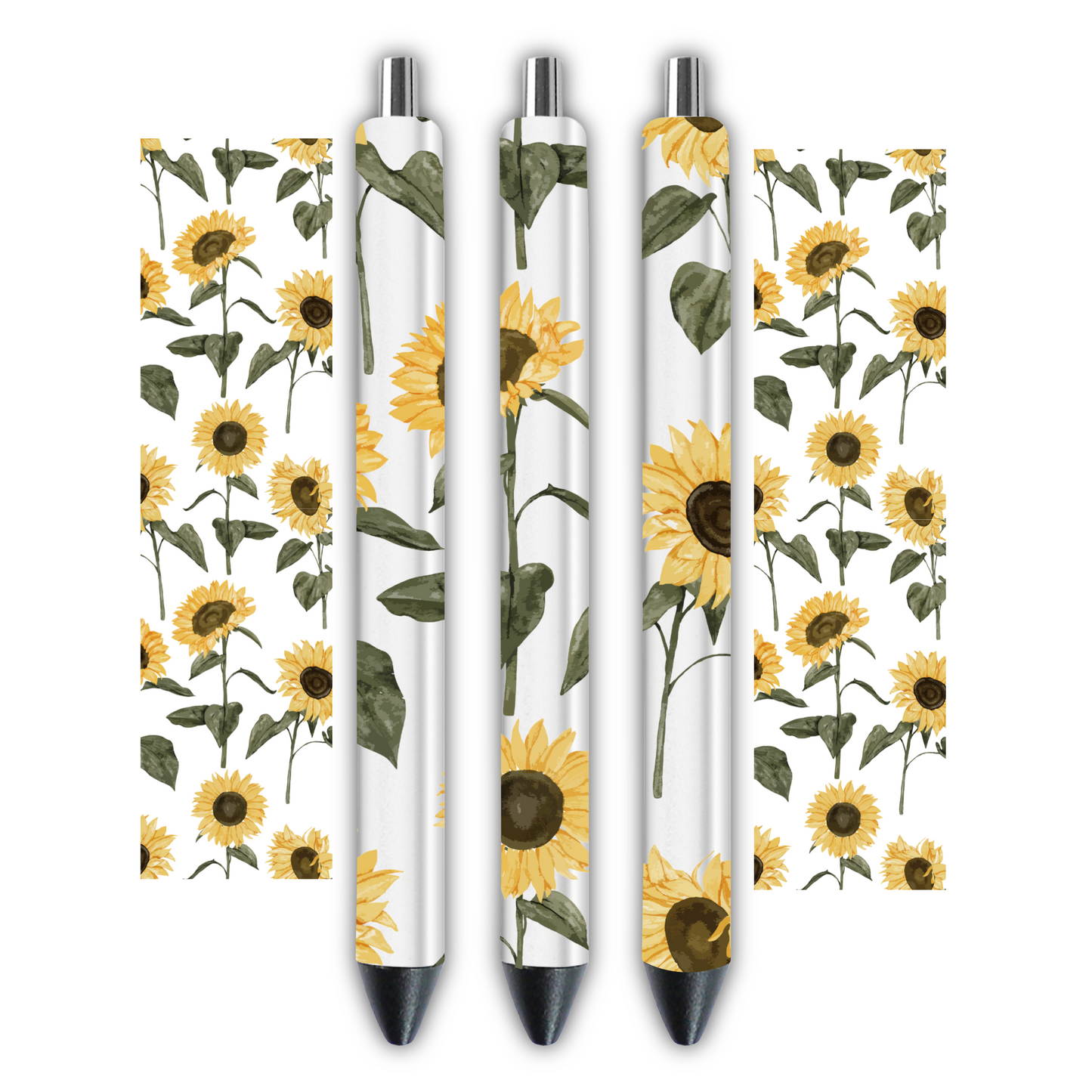 Sunflower- Pen wrap 1.3 x 4.3 inches