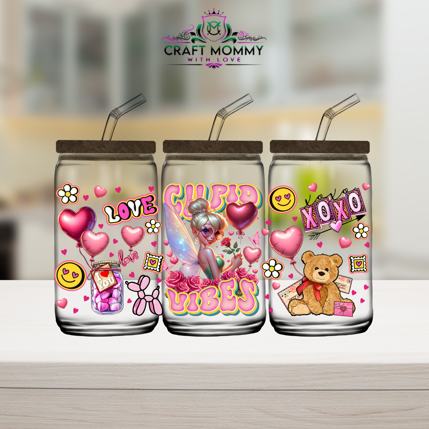 Tinkerbell Style 001 Valentines UV DTF Wrap 160z