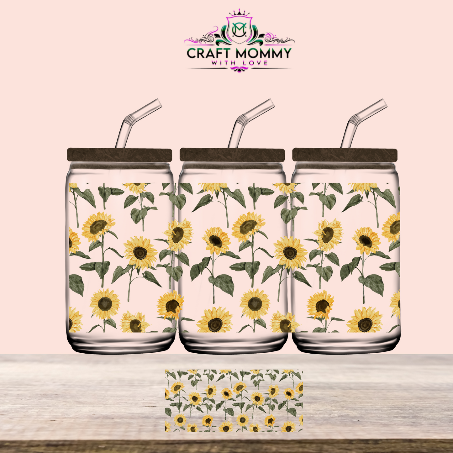 Sunflower - UV DTF WRAP 16oz