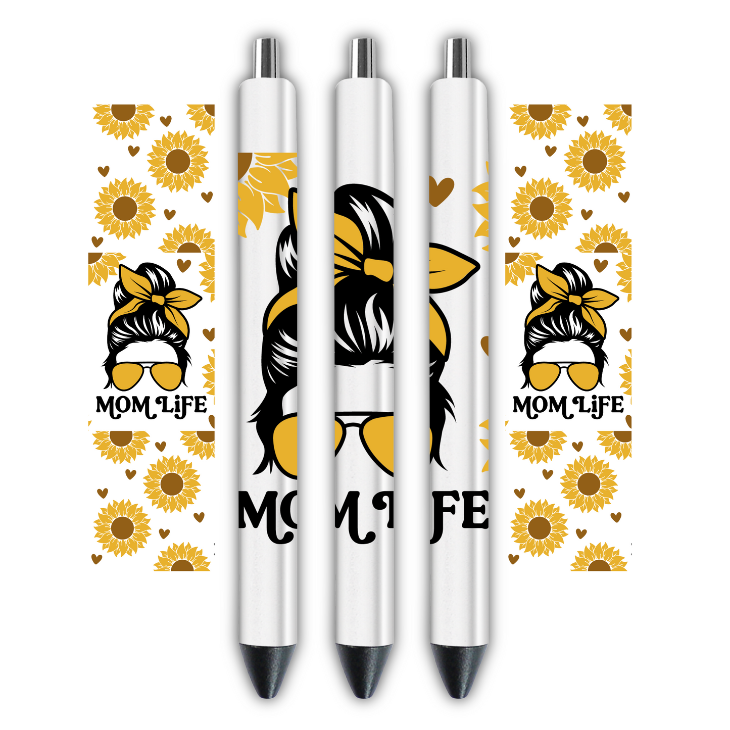 MOM life Sunflower - Pen wrap 1.3 x 4.3 inches