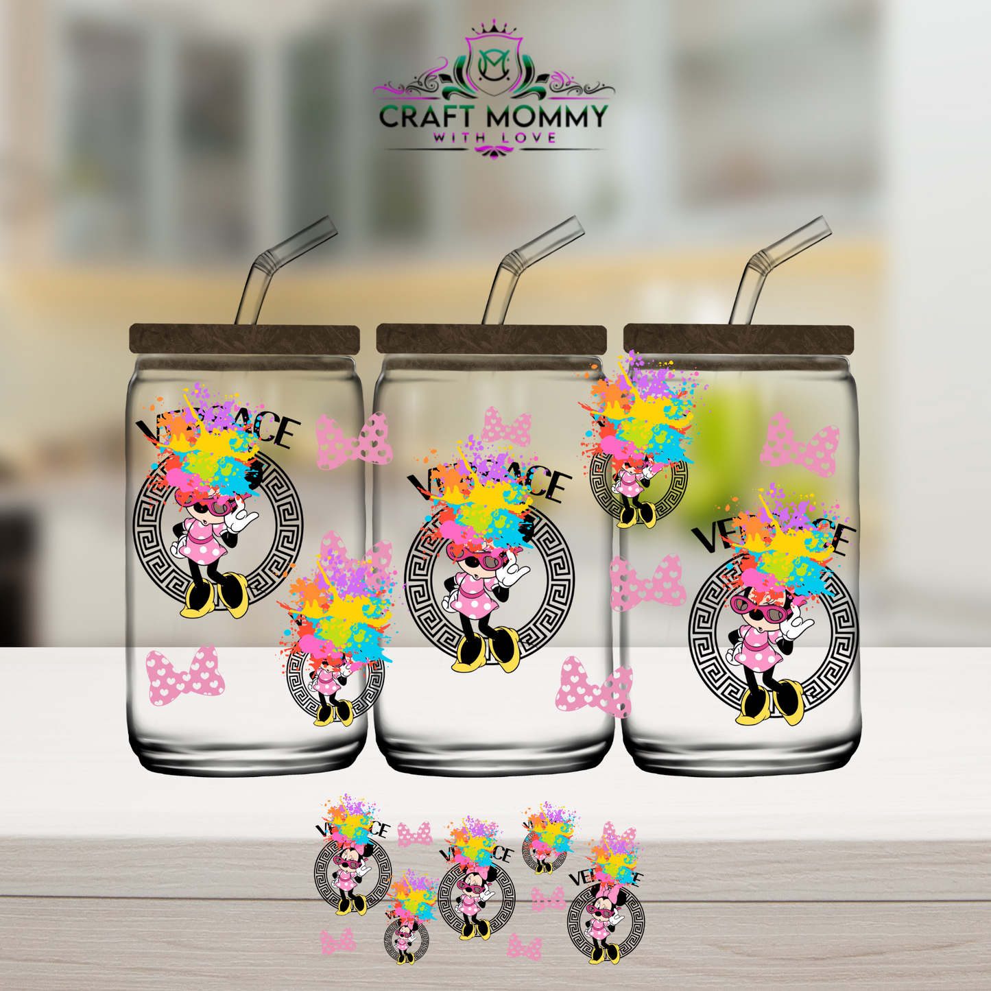 Designer V Minnie  - UV DTF Wrap 16 oz