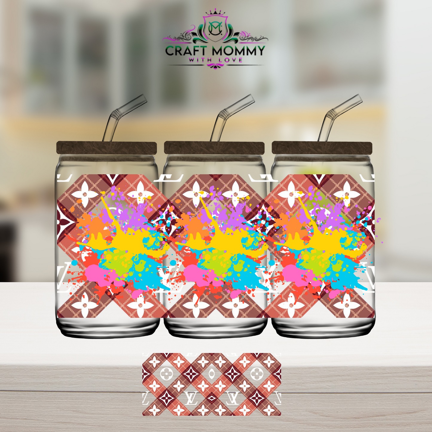 Designer LV   - UV DTF Wrap 16 oz