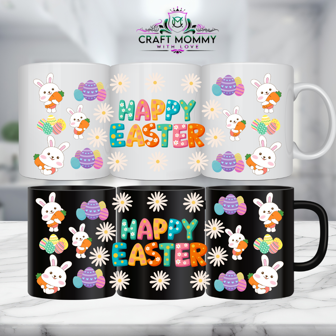 11 oz. Mug UV DTF Wrap- Happy Easter 002