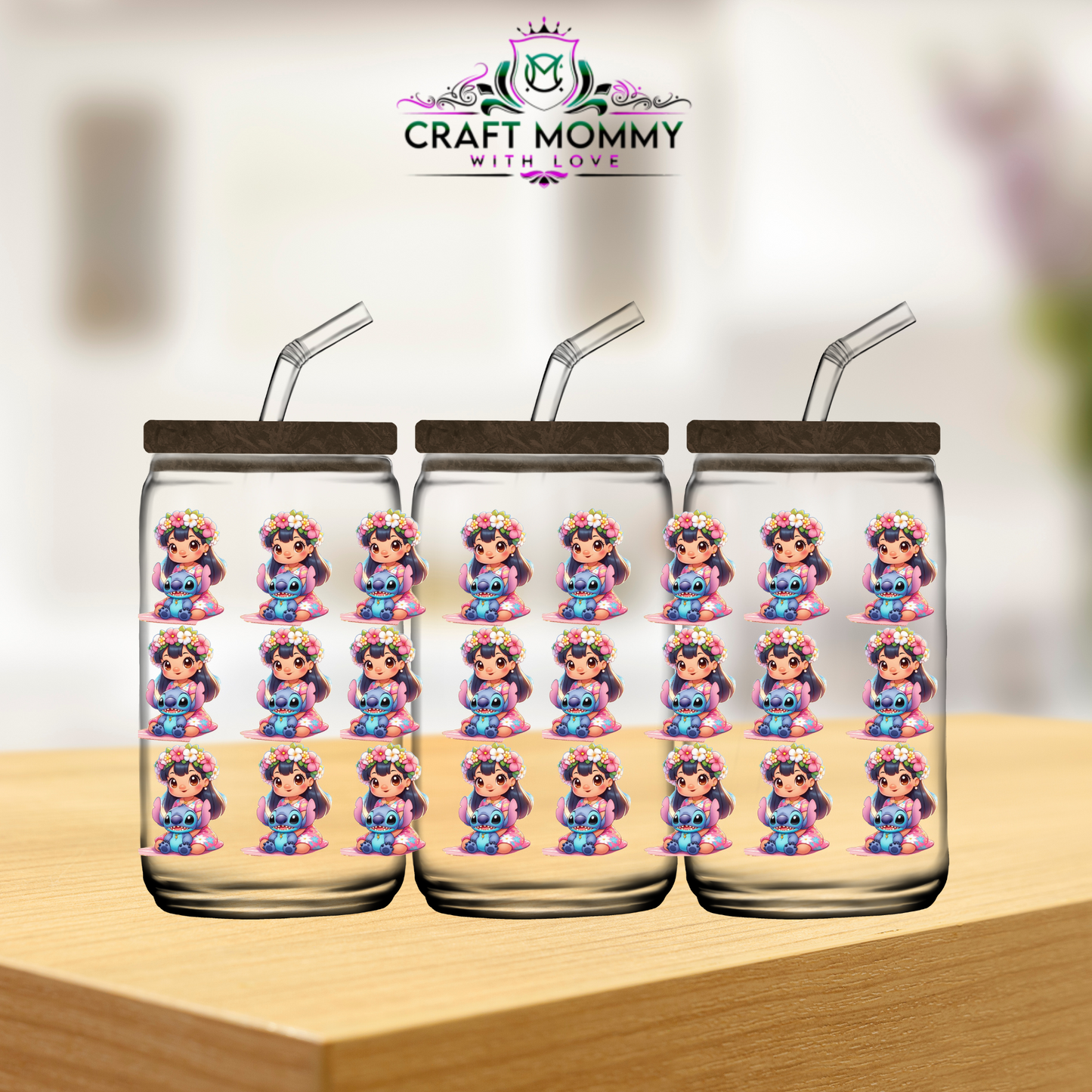 Lilo & blue Alien - UV DTF WRAP 16oz