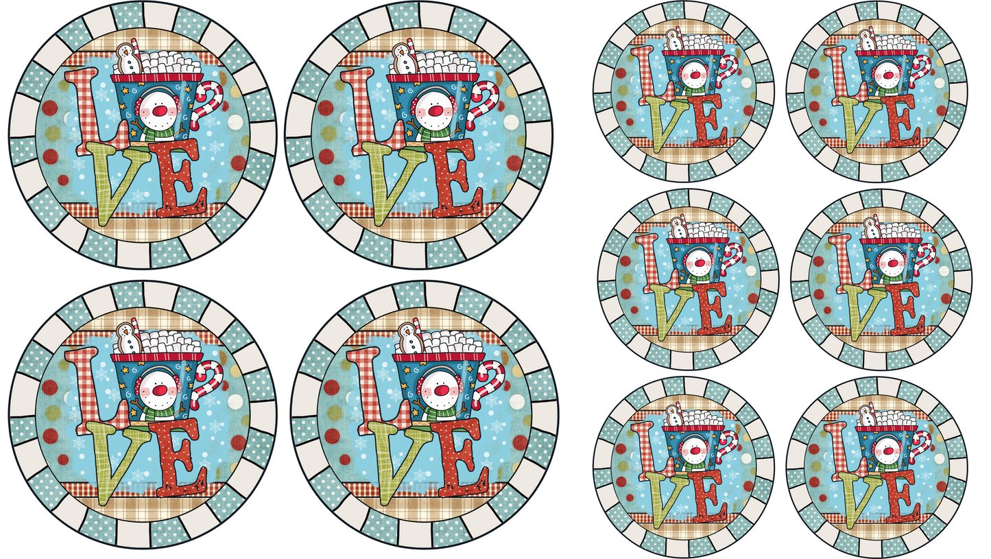 Christmas Ornaments Love - UV DTF Sticker