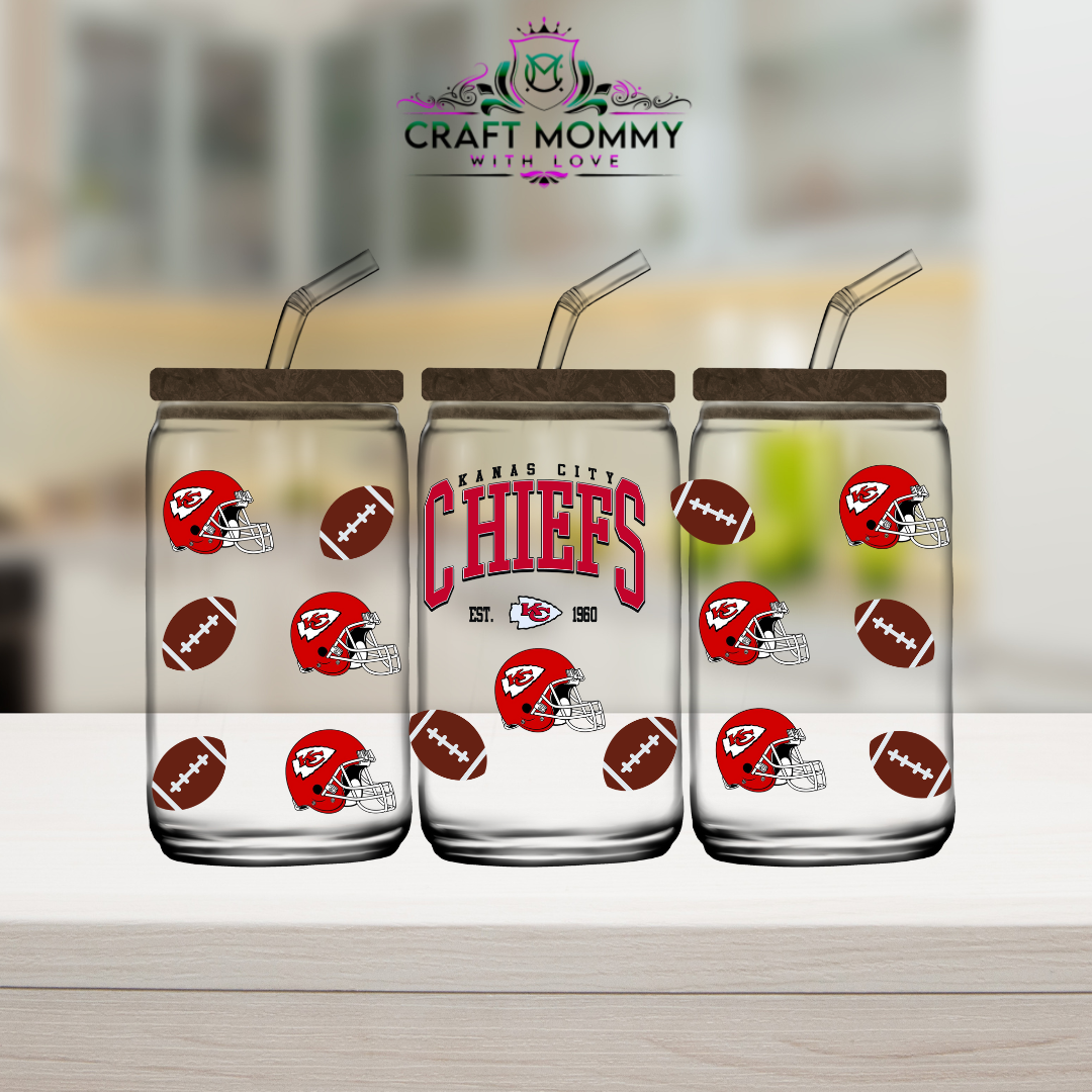 Kansas City Chiefs Sports- UV DTF Wrap 16oz