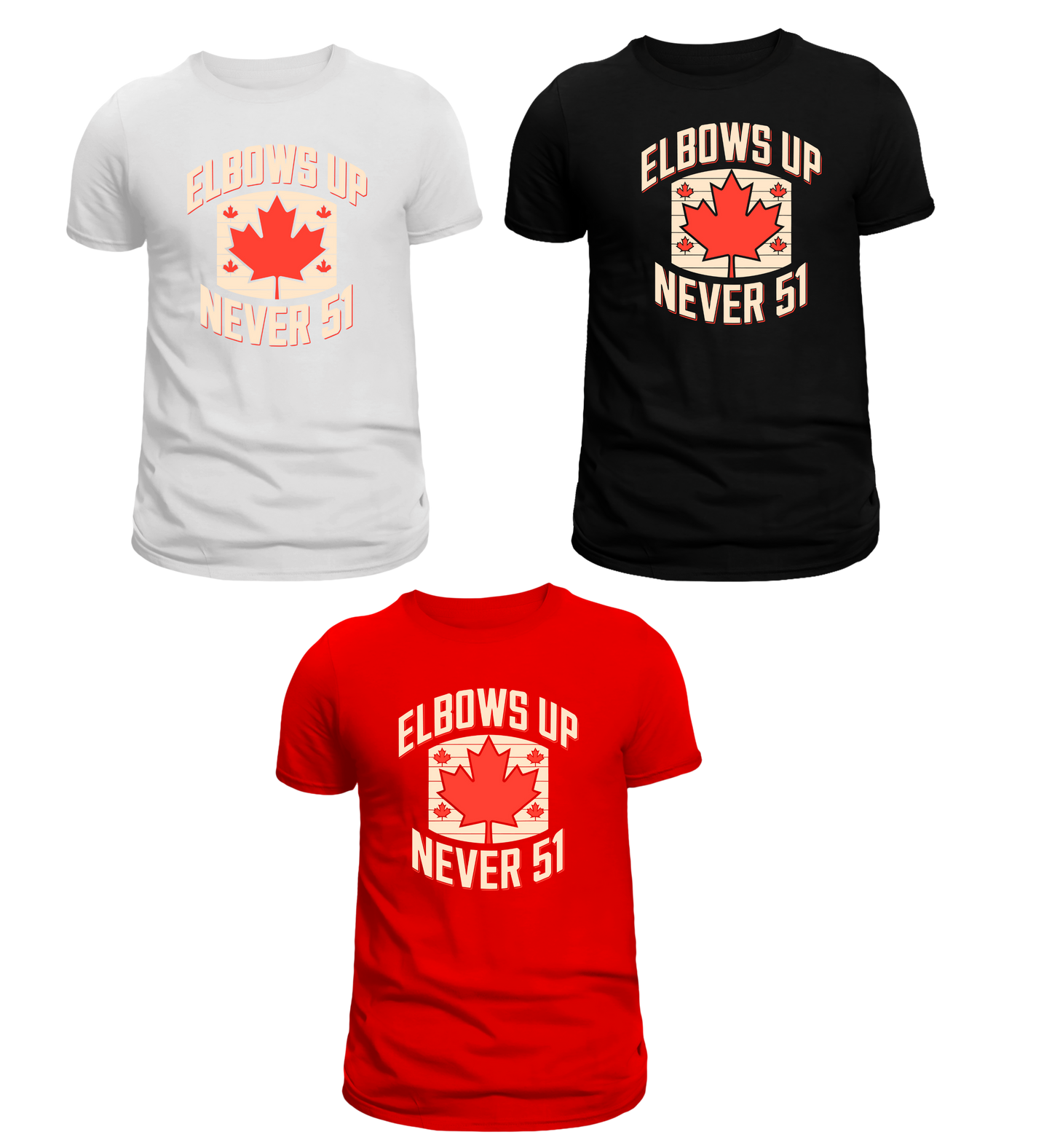 Elbows up Never 51 T-shirt