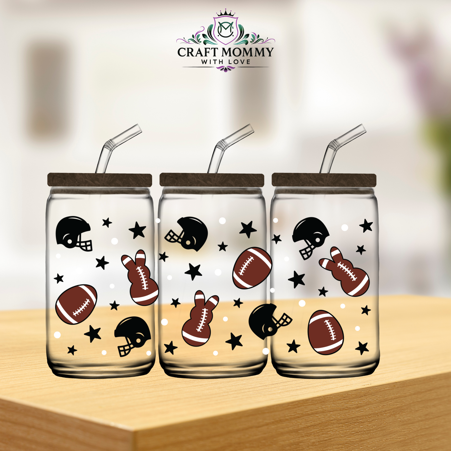 Football sports - UV DTF wrap 16oz