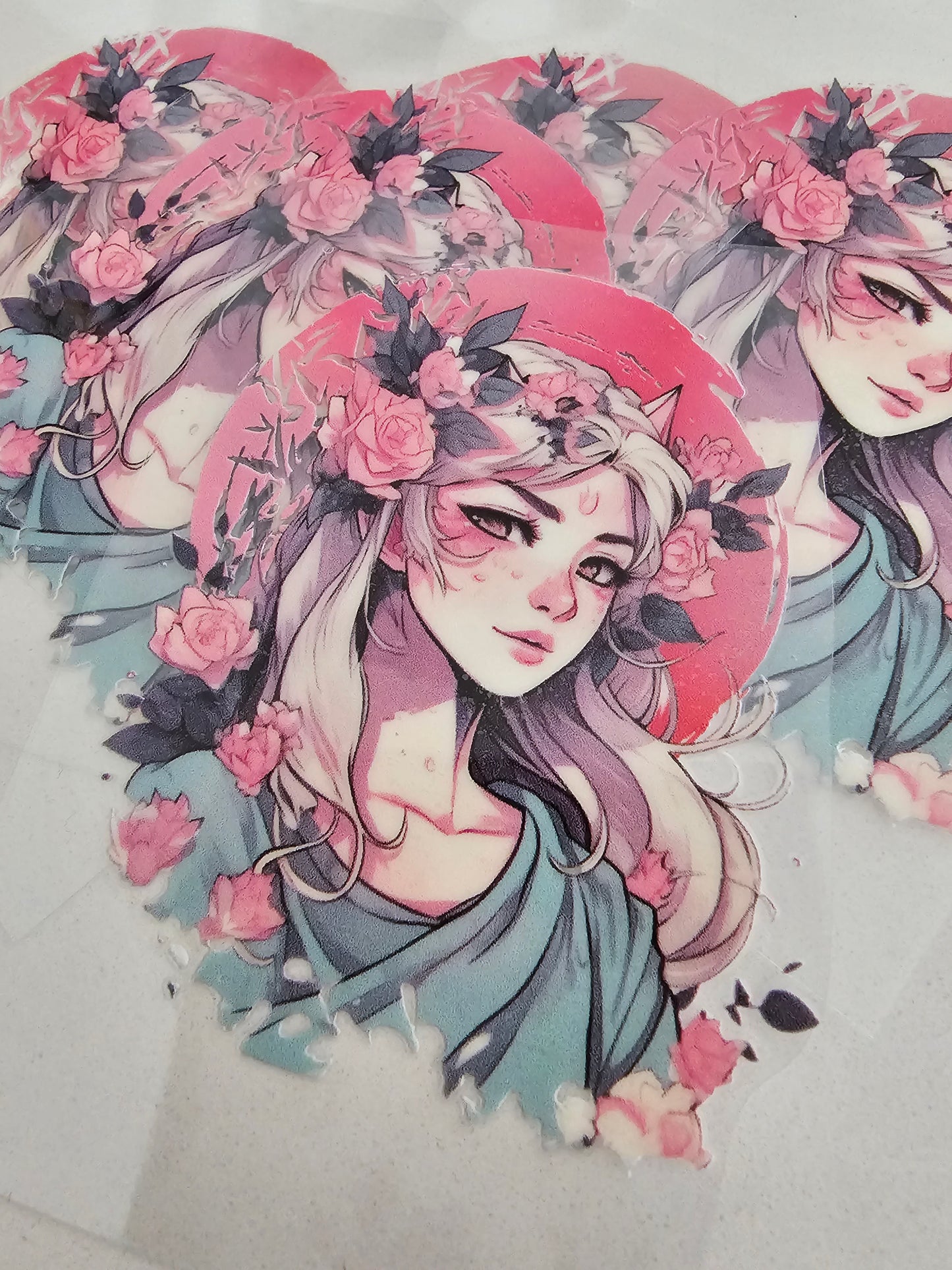 Pretty Anime girl- UV DTF Decal