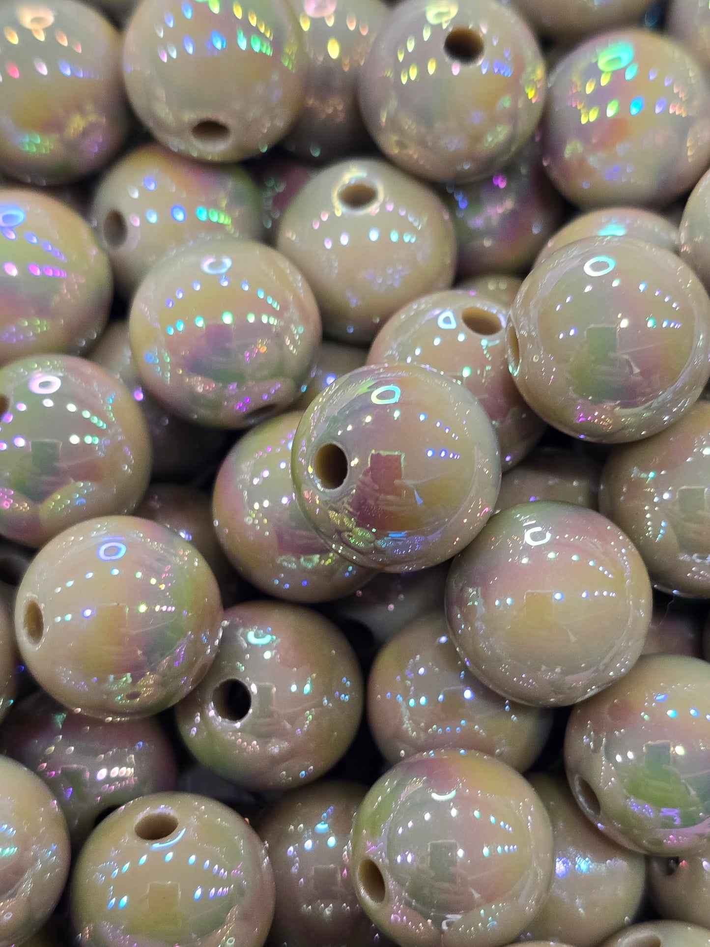 Brown 16mm Acrylic AB beads (Copy)
