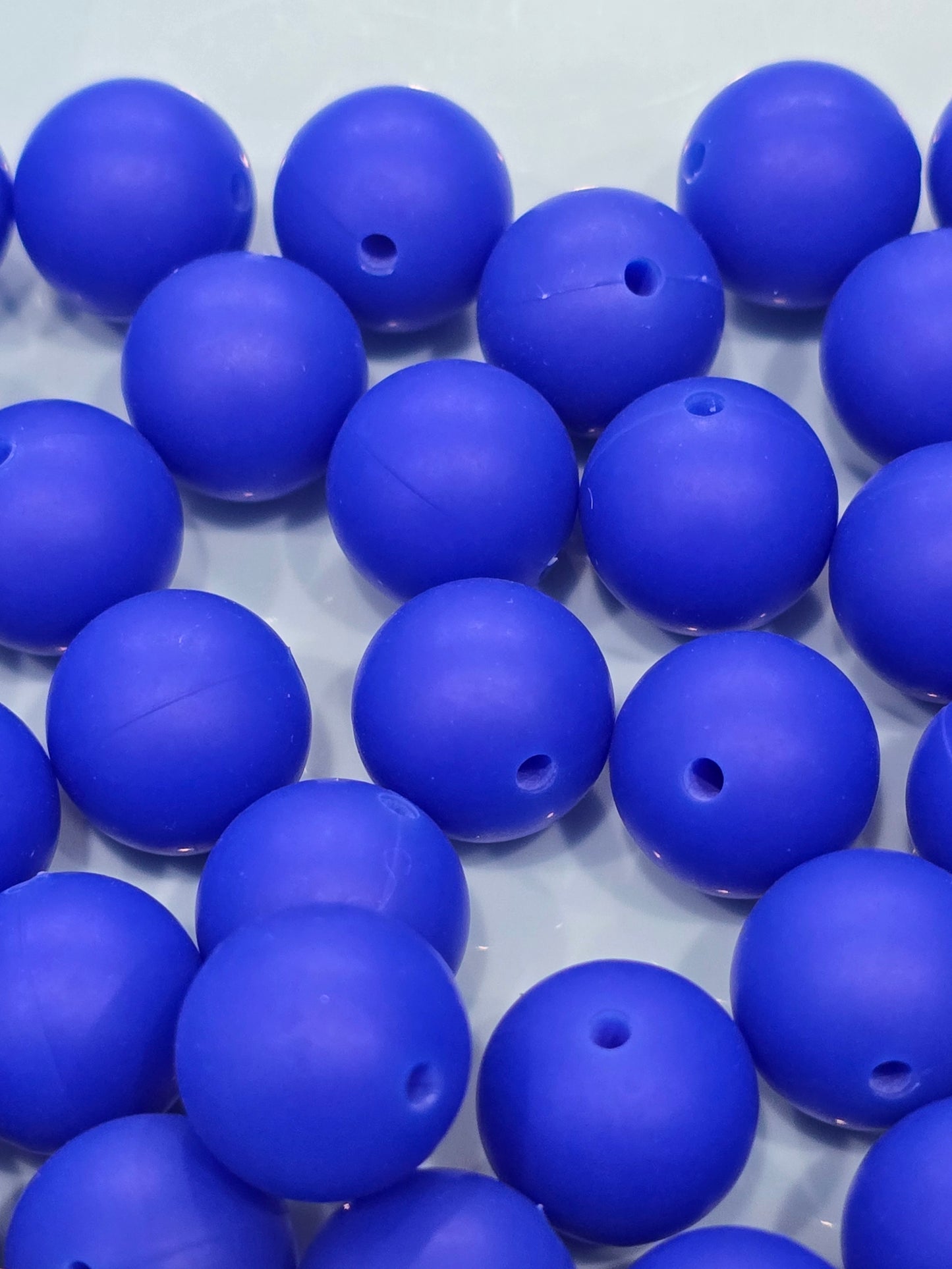 15mm Silicon solid royal blue