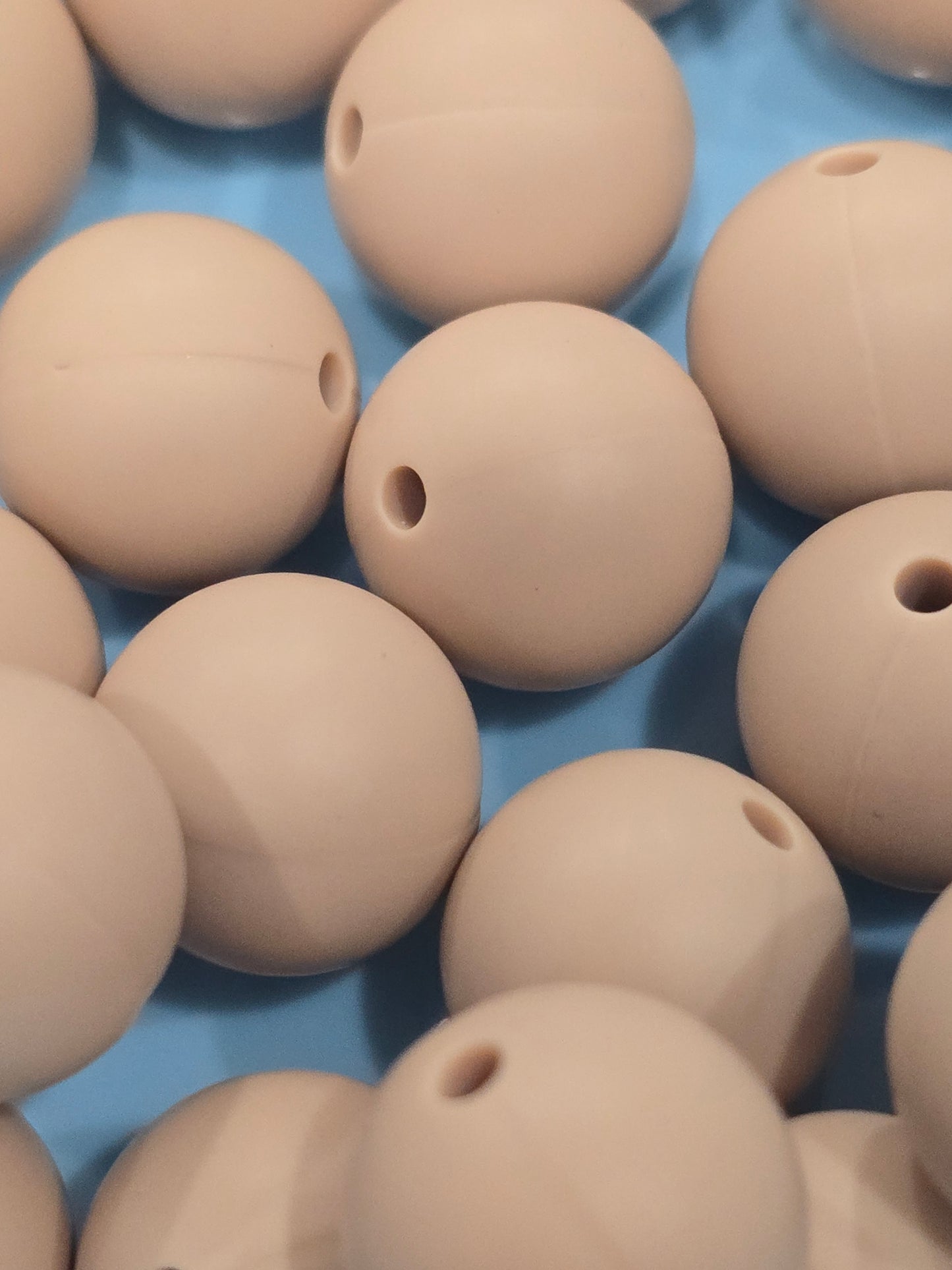 15mm silicon beads solid brown