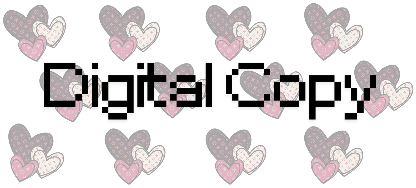 Designer heart- Digital Transparent PNG File