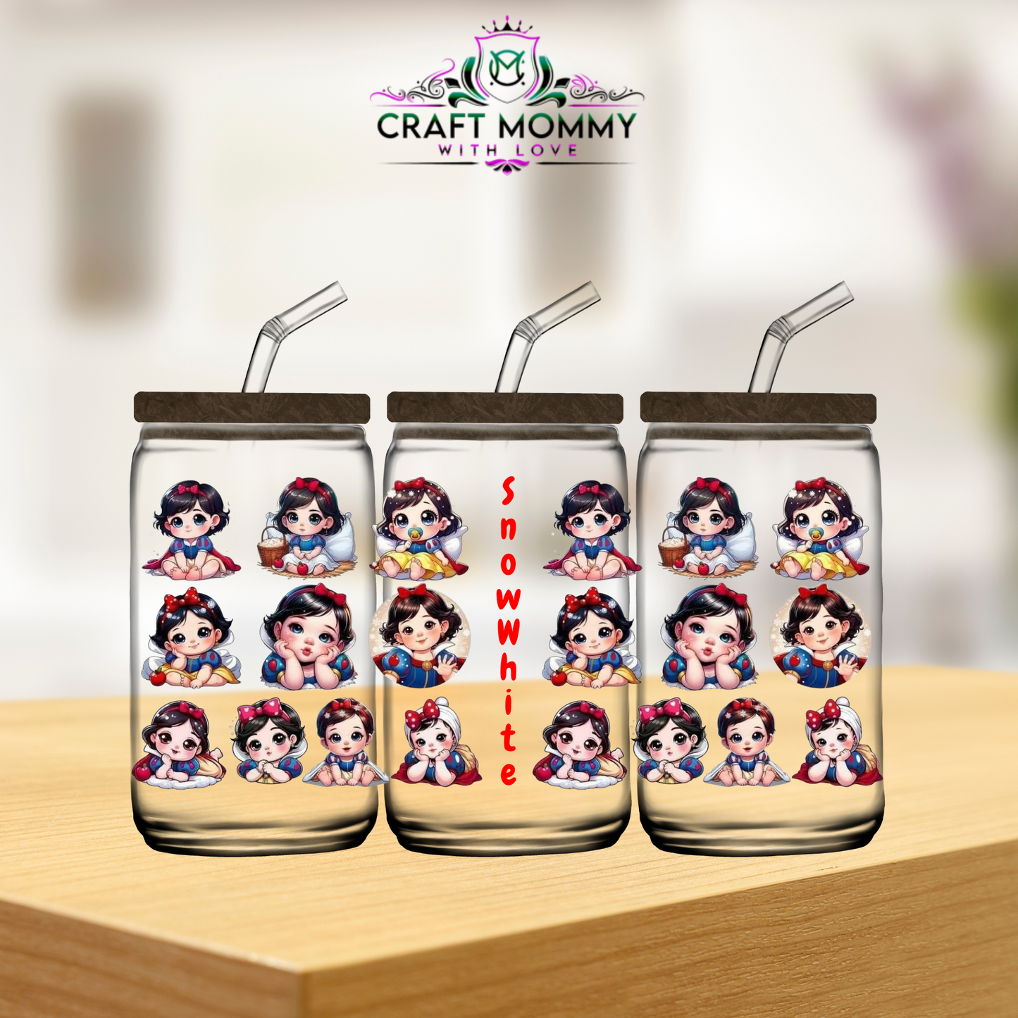 Baby Snowwhite- UV DTF WRAP 16oz