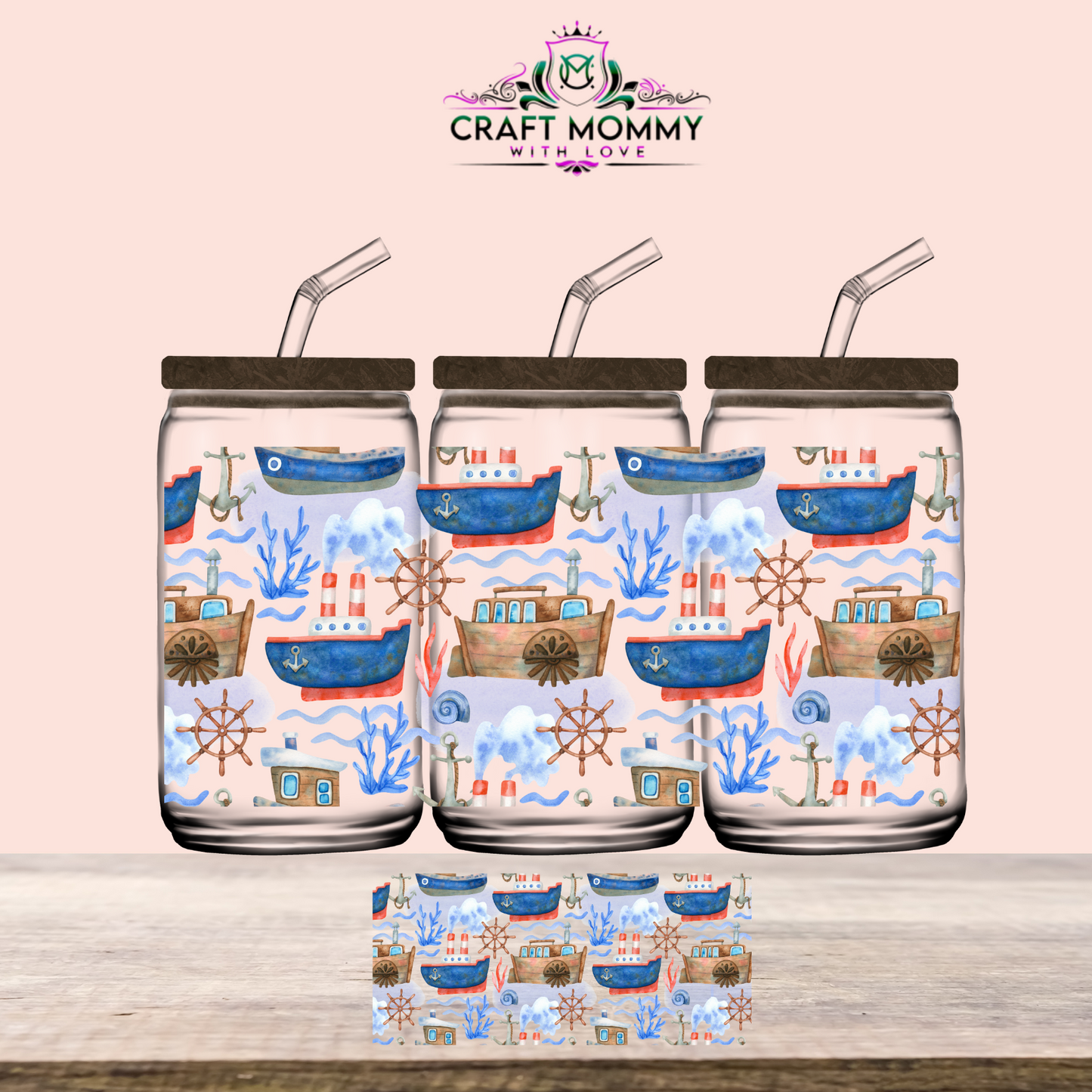 Nautical 007 - UV DTF WRAP 16oz