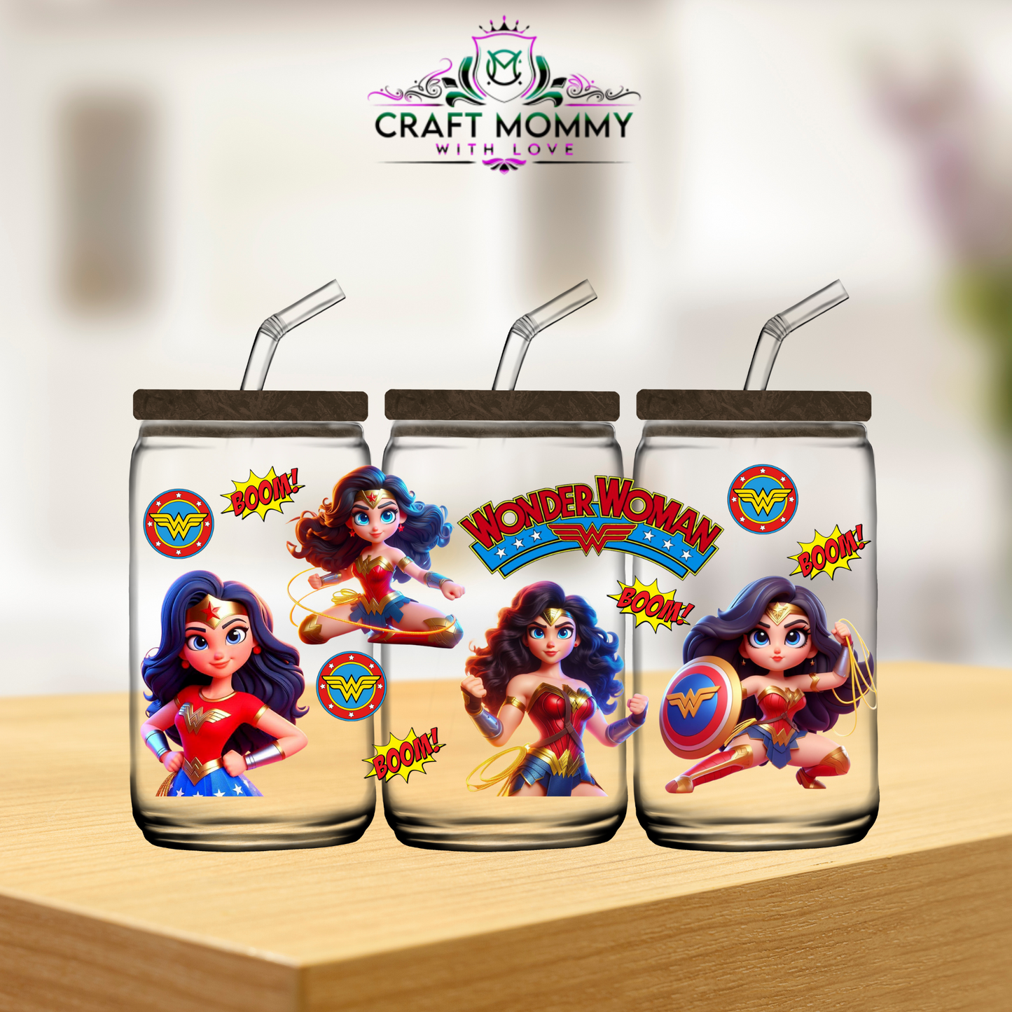 Wonder woman- UV DTF wrap