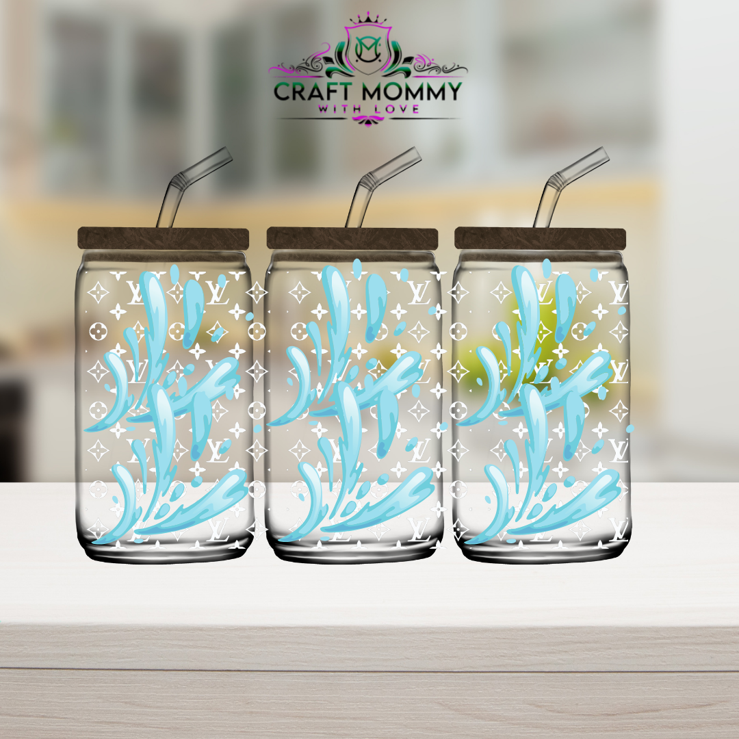 LV White- UV DTF Wrap 16 oz