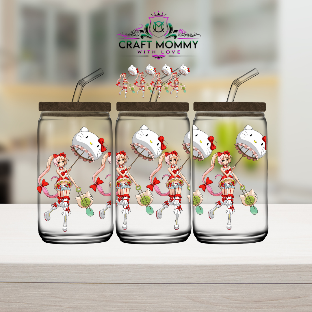 Hello Kitty Girl -UV DTF Wrap 16 oz