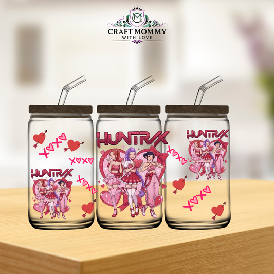 Kpop Demon Hunter Valentines 16oz -UV DTF Wrap