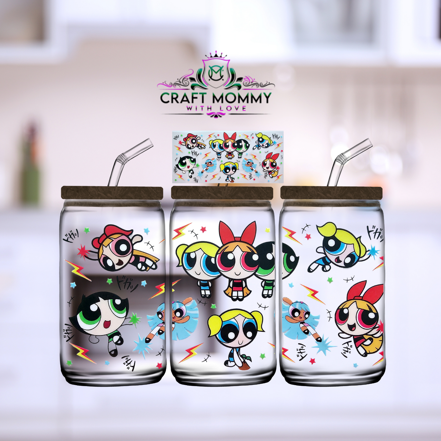 The Powerpuff Girls DTF Wrap 16 oz