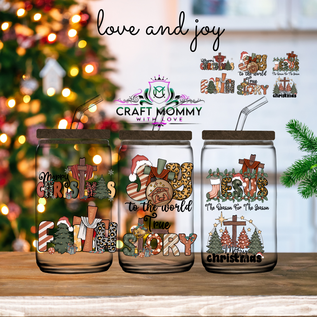 Christmas Collection -Joy to the world - 3 in 1 sheet decal