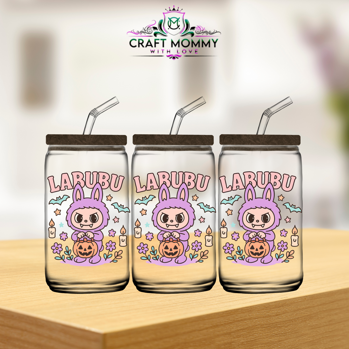 Labubu Purple Halloween Decals- UV DTF