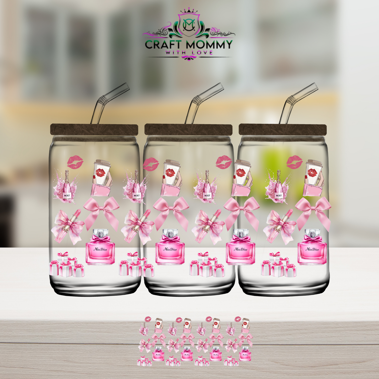 Ms.Di*r coffee girl - UV DTF Wrap 16 oz