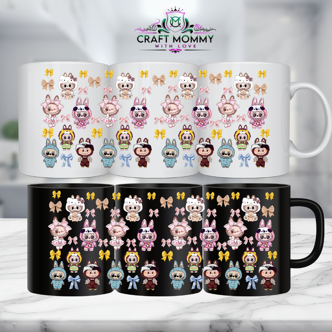 11 oz. Mug UV DTF Wrap- LaBuBu Cutesy