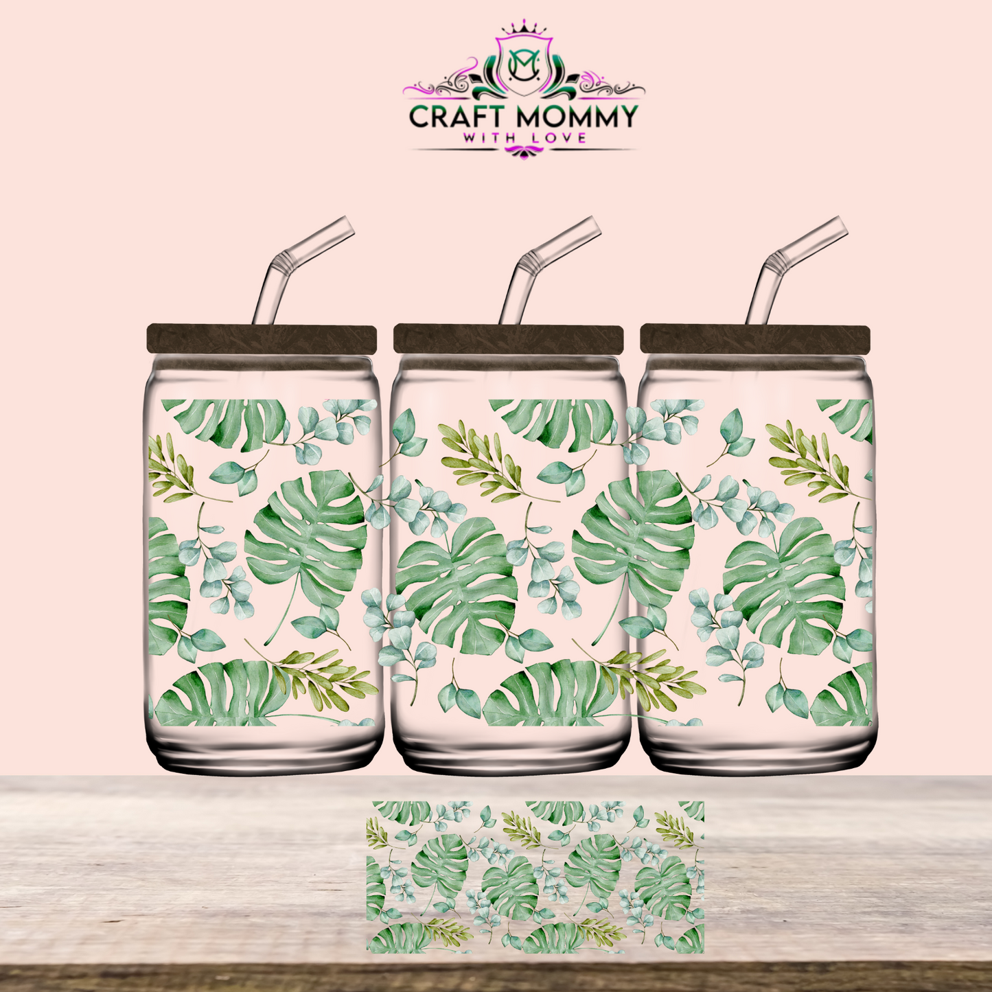 Monstera - UV DTF WRAP 16oz