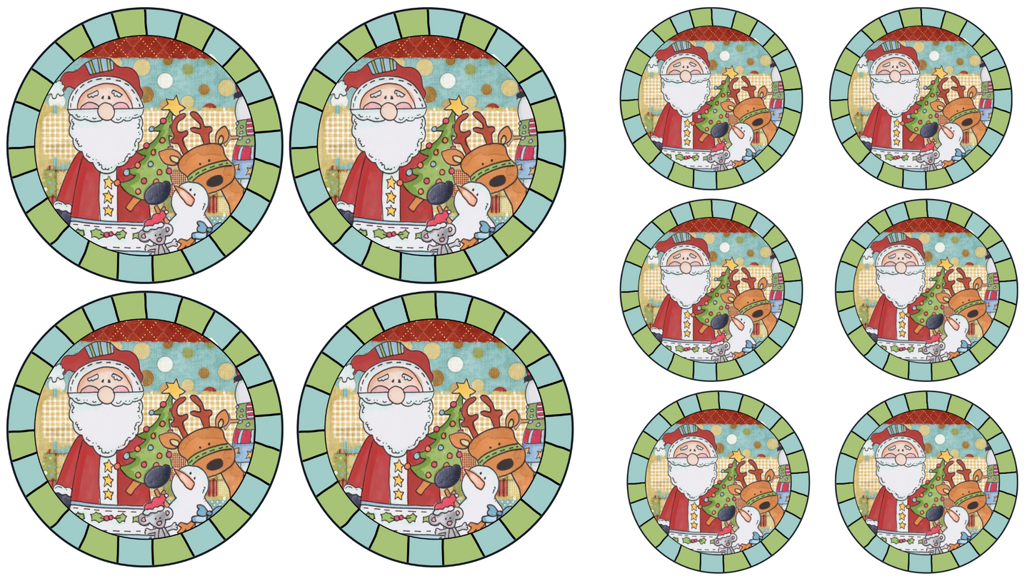 Christmas Ornaments santa - UV DTF Sticker