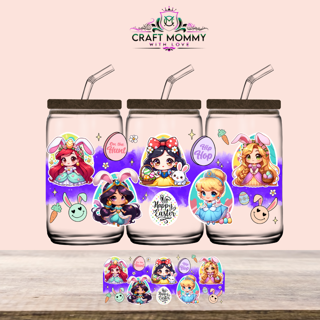 Easter Collection UV DTF Wrap 16oz - Princesses