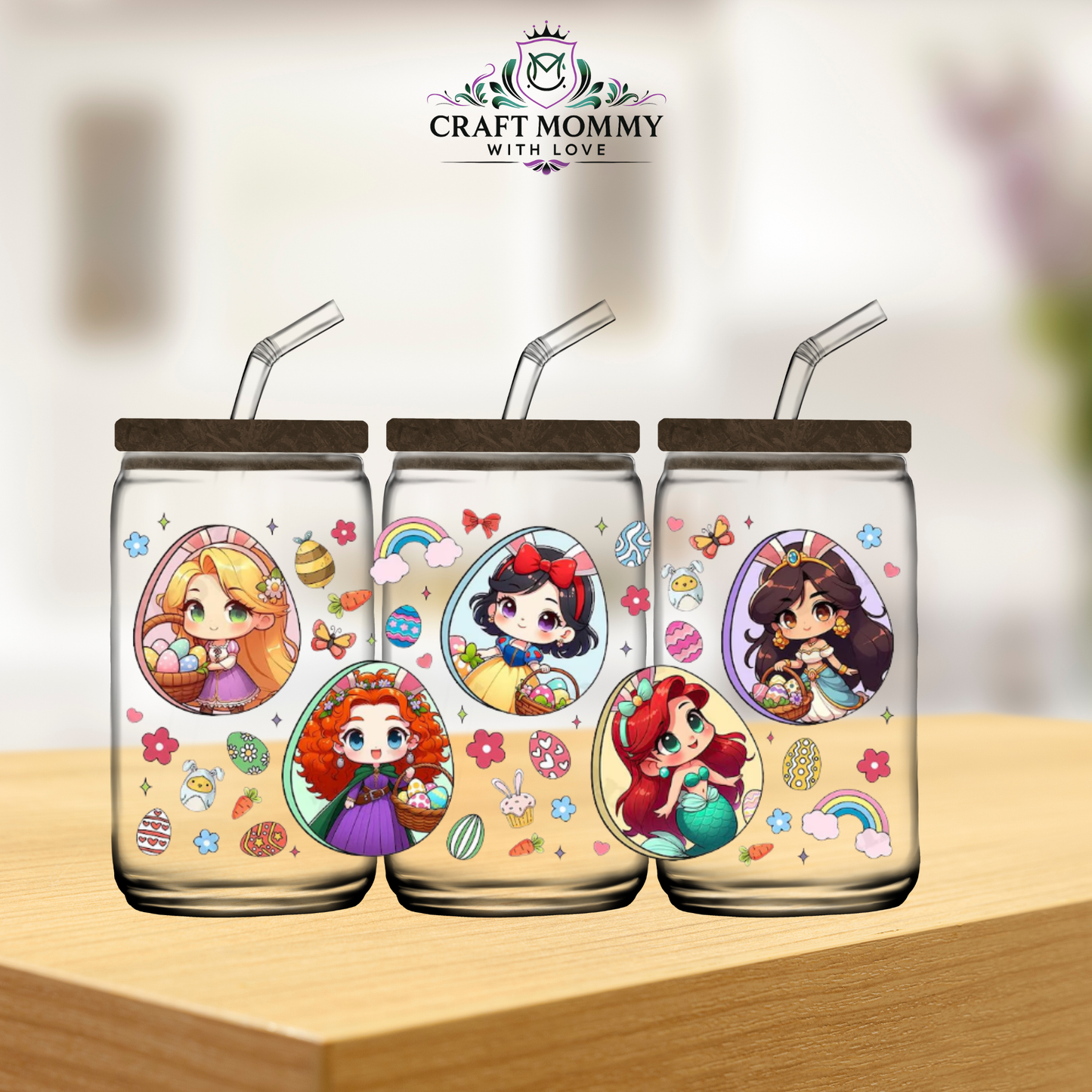 Princesses Easter Egg- UV DTF wrap 16oz