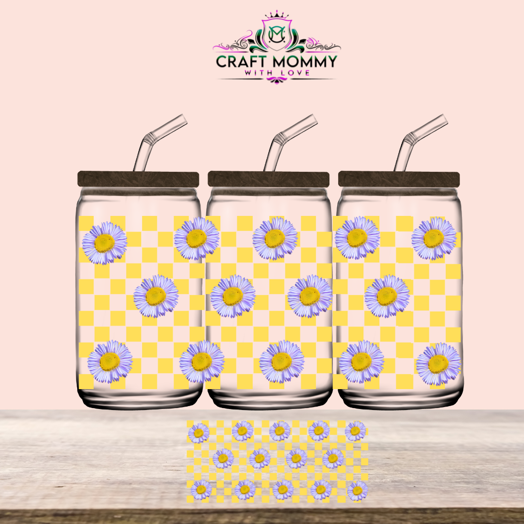 Purple Flowers- UV DTF Wrap 16 oz