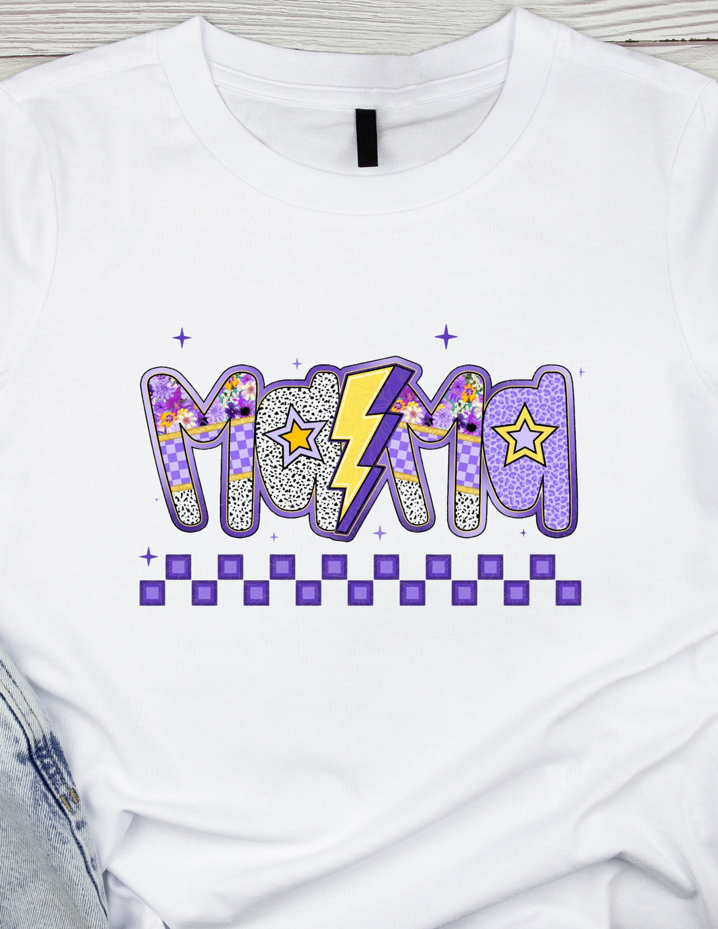 Mama Purple retro- DTF TRANSFER Prints 10 x 6 inches
