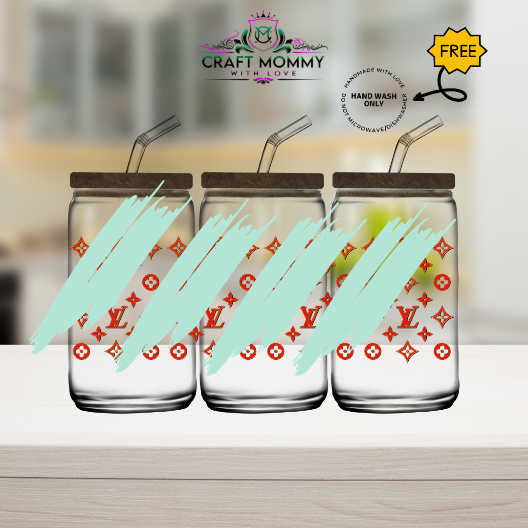 Red LV logo- UV DTF WRAP