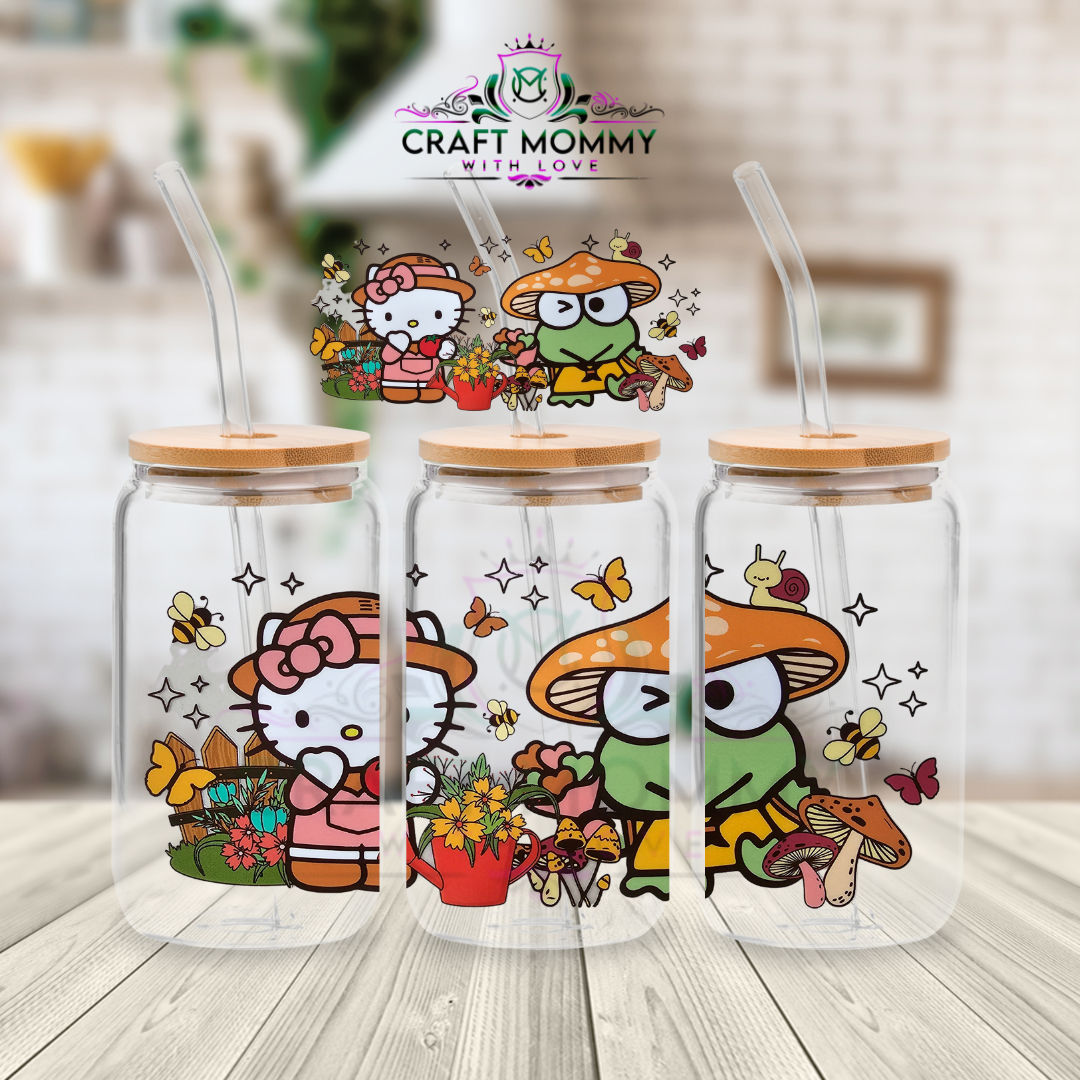 Hello Kitty and Keroppi - UV DTF Wrap 16 oz