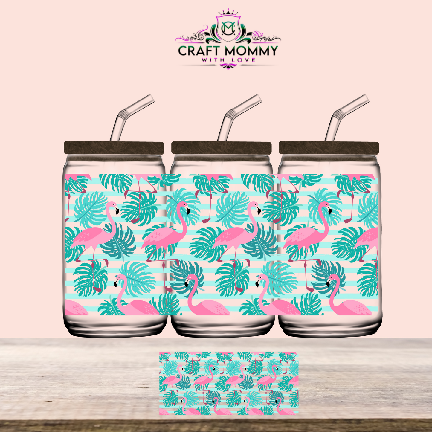 Flamingo Pink - UV DTF WRAP 16oz