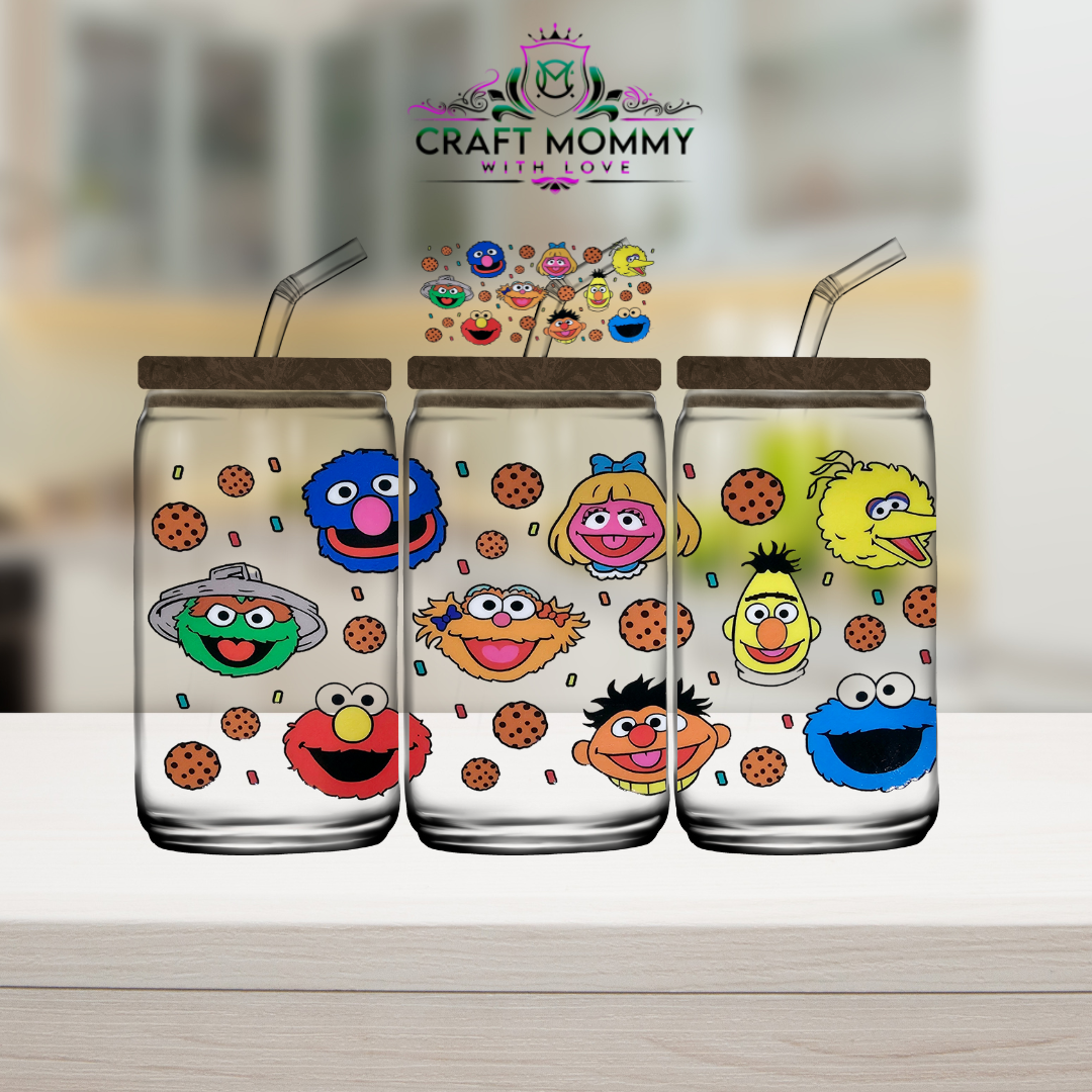 Sesame Street -UV DTF Wrap 16 oz