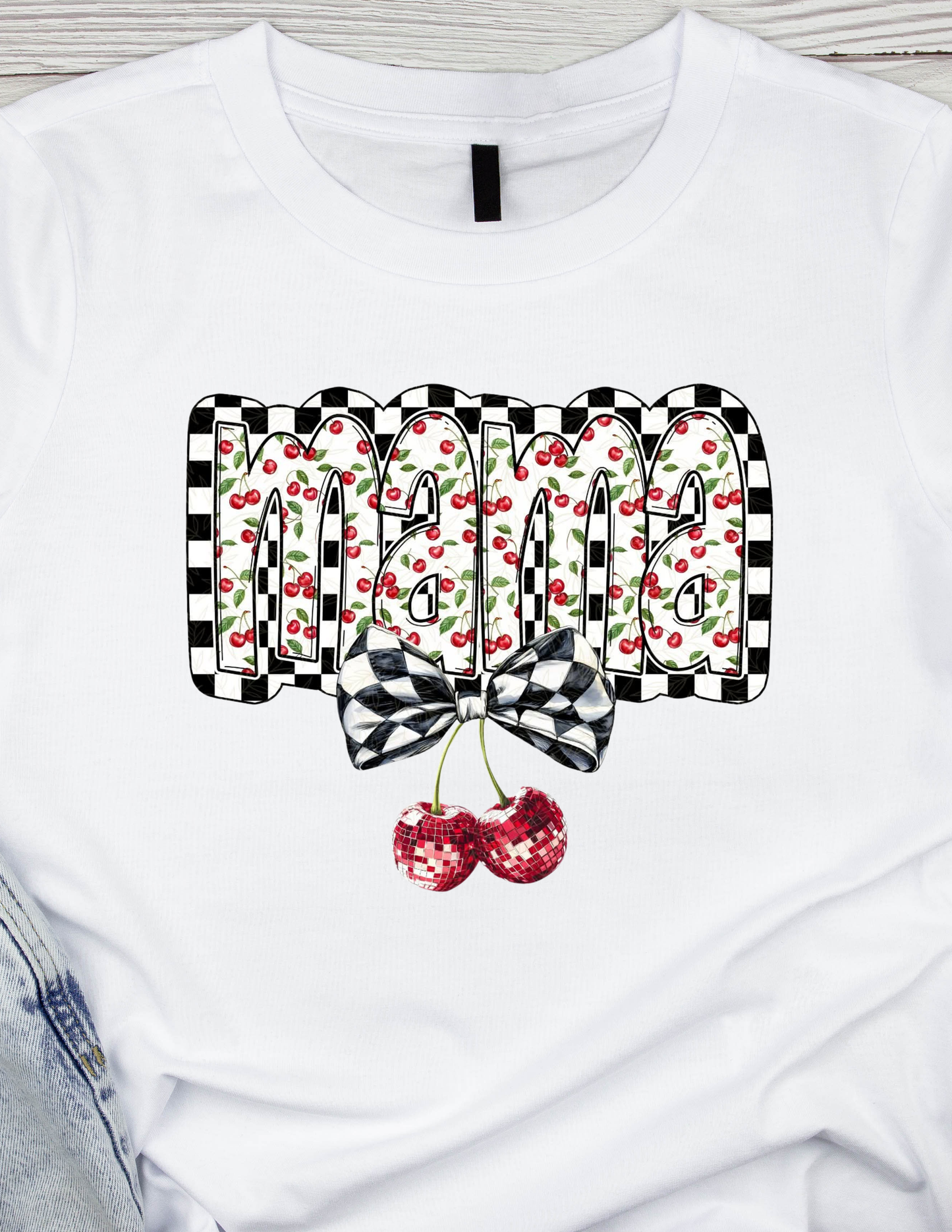 Mama disco cherry- DTF TRANSFER Prints 10 x 6 inches