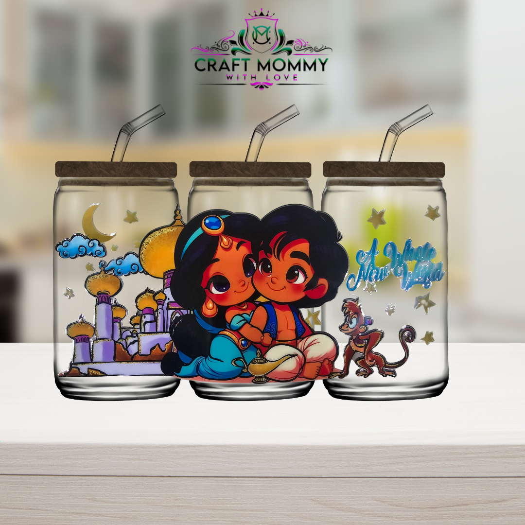 Jazmine and boy 002 - UV DTF Wrap 16 oz