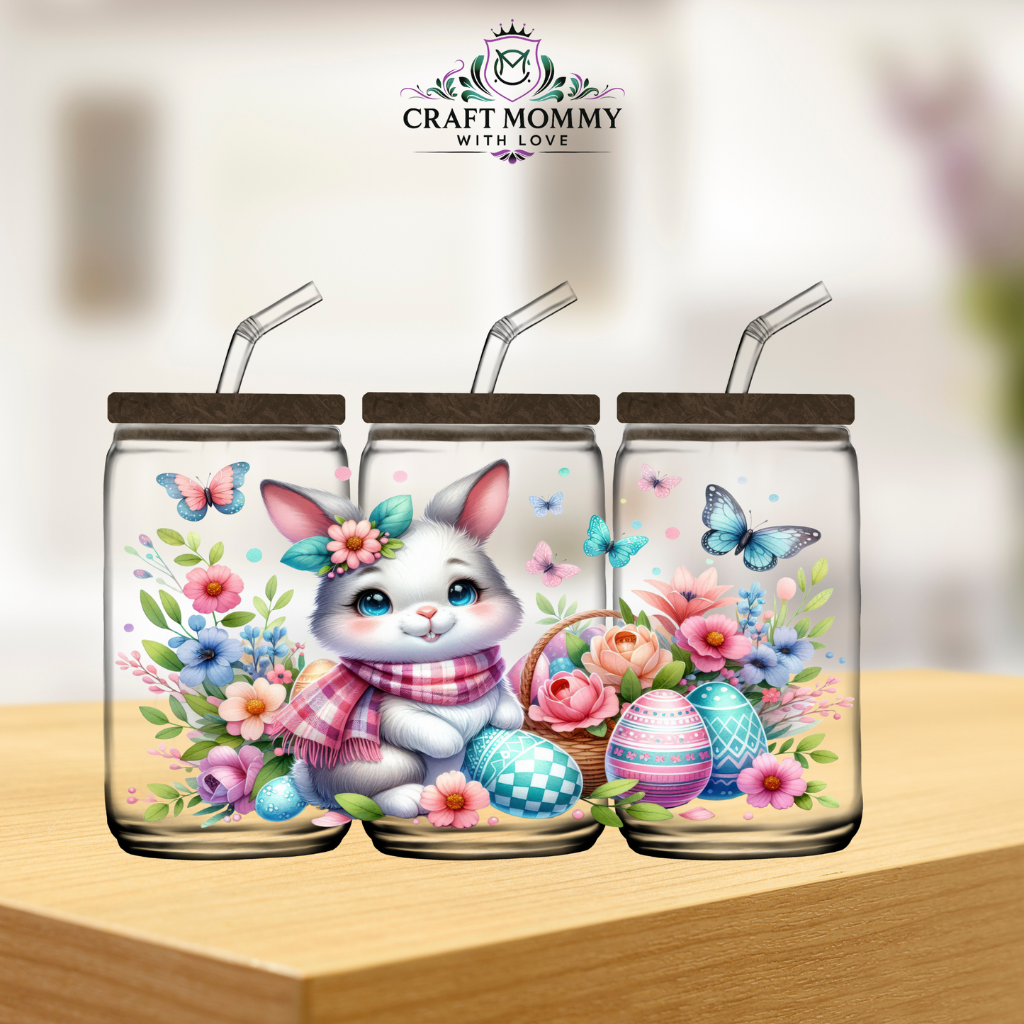 Rabbit Easter Egg- UV DTF wrap 16oz