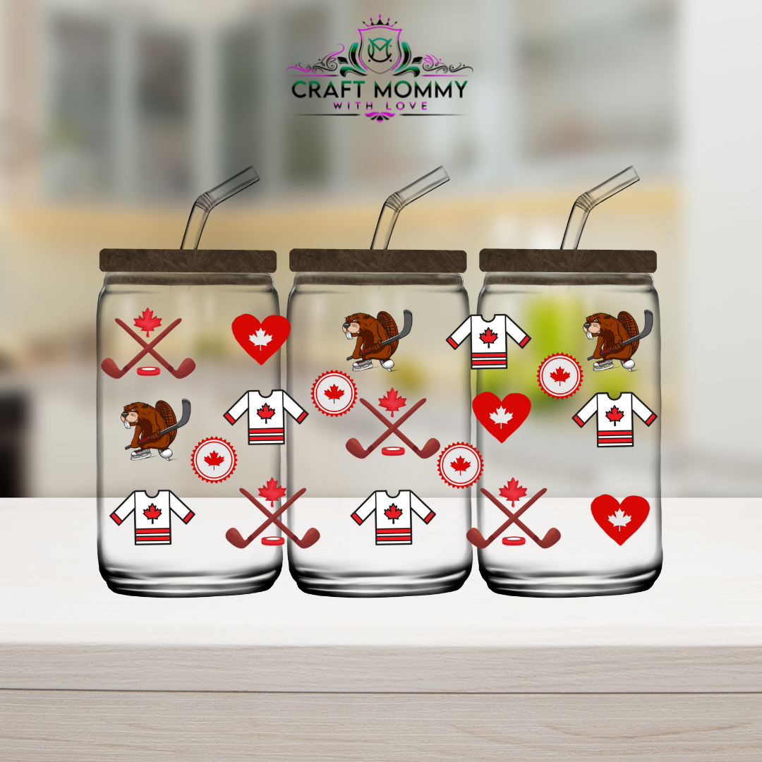 Canadian Hockey sports- UV DTF Wrap 16oz