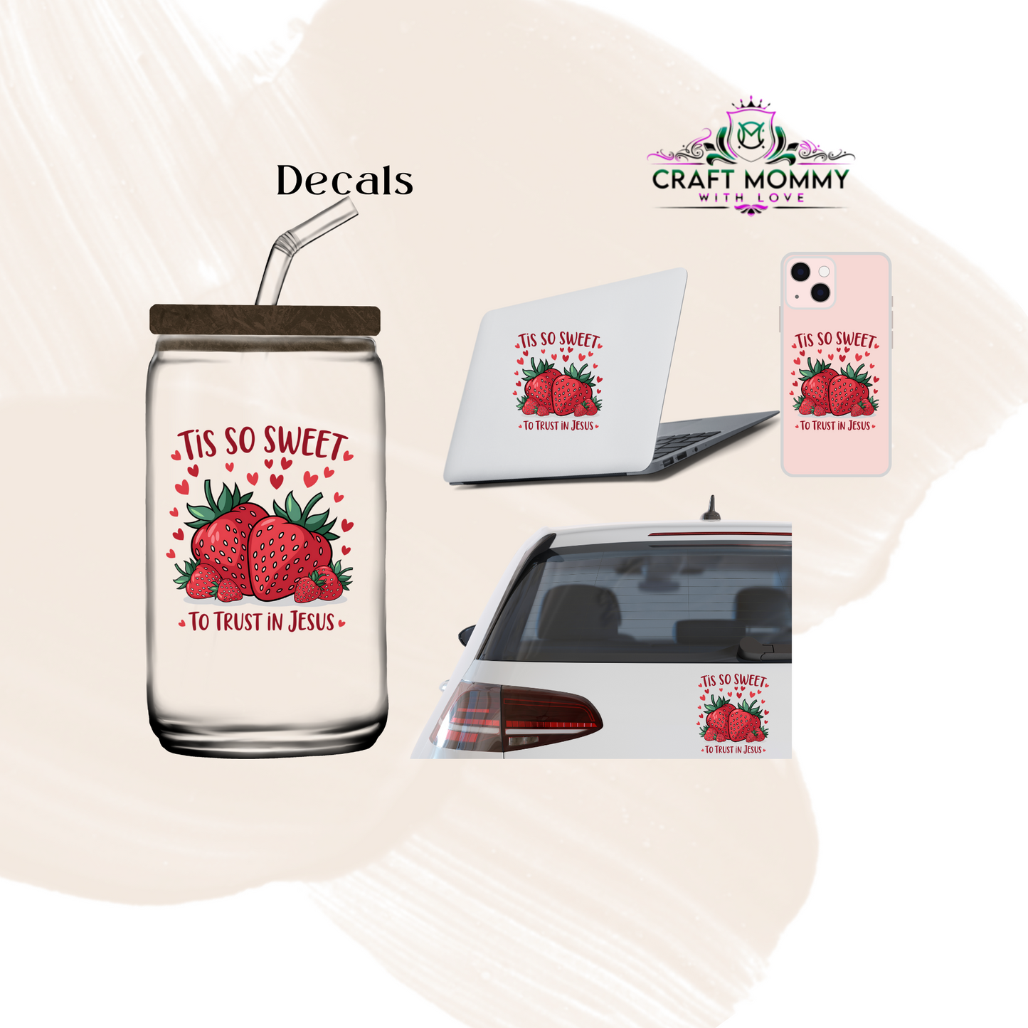 Tis so sweet to trust in Jesus - Decals Sticker