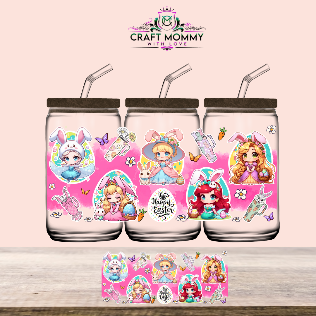 Easter Collection UV DTF Wrap 16oz - Princesses 002