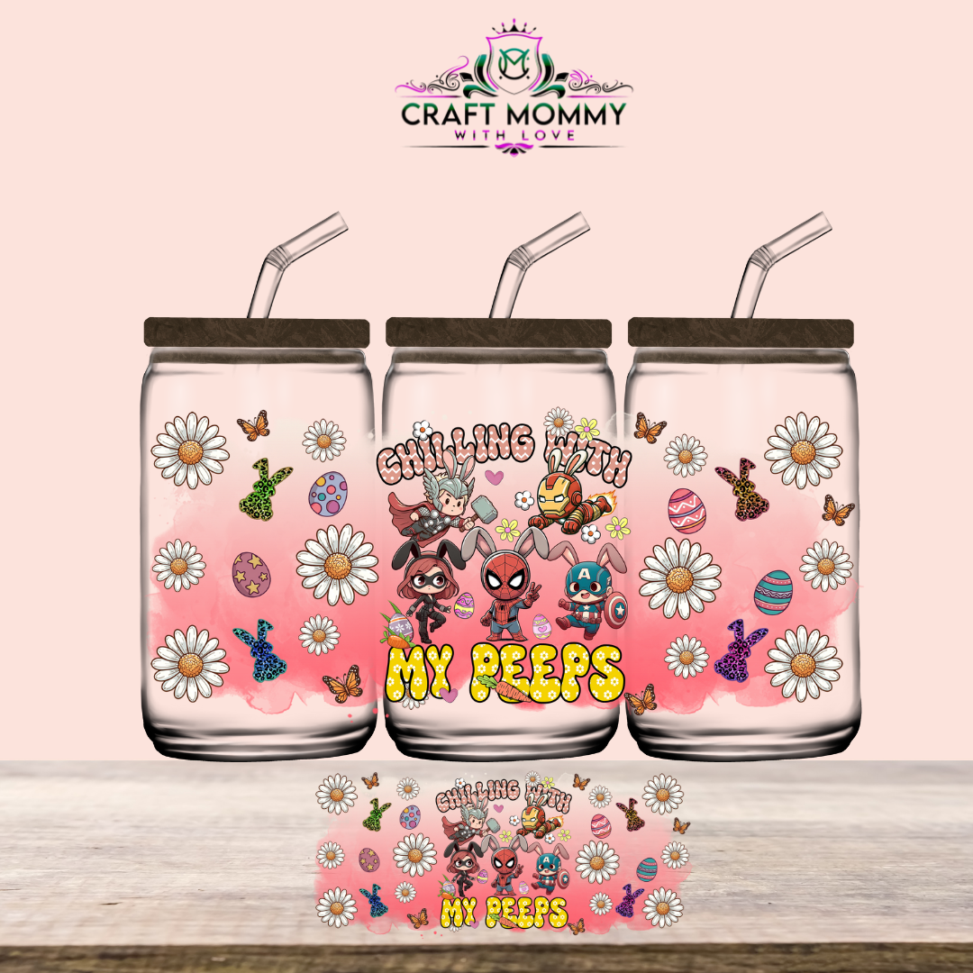 Easter Collection UV DTF Wrap 16oz - Super Heroes