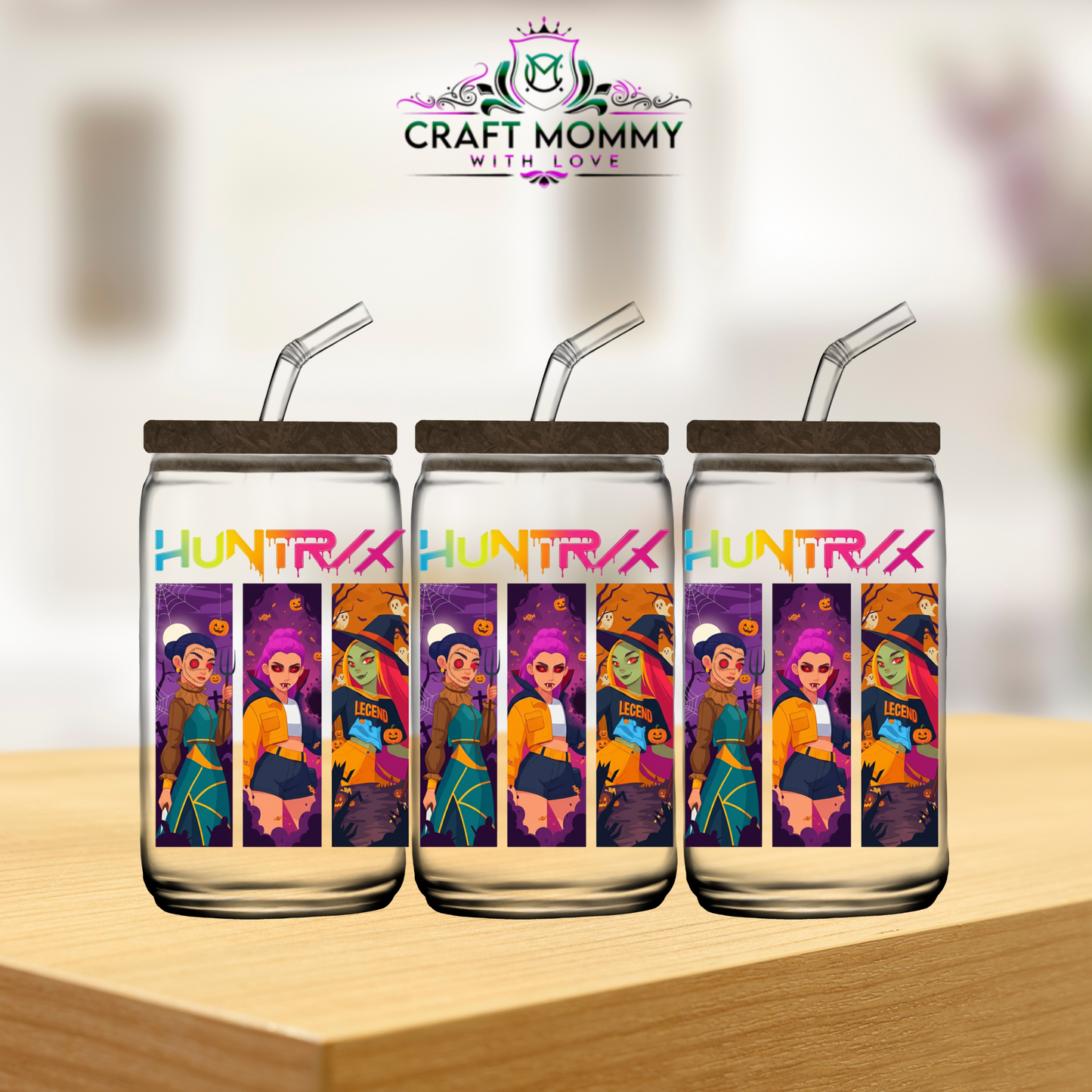 Huntrix halloween decals 006- UV DTF wrap