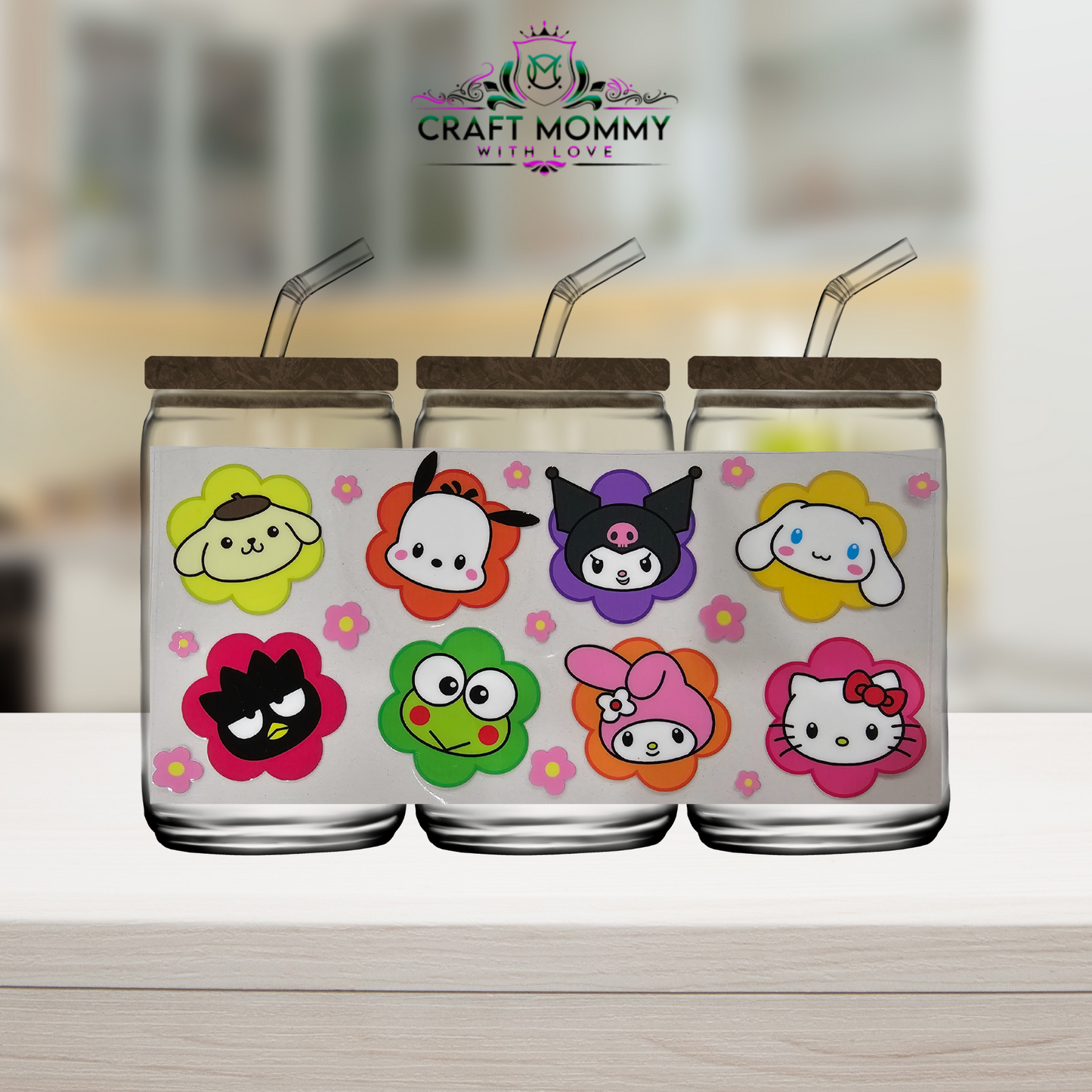 Sanrio heads - UV DTF wrap